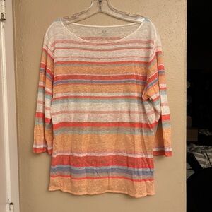 Neiman Marcus Luxury Essentials Striped Top
